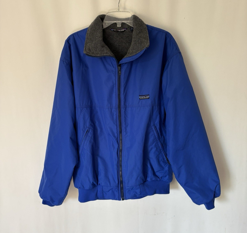 Vintage Patagonia Jacket Large Mens Fleece Lined Bomber Full Zip Synchilla USA